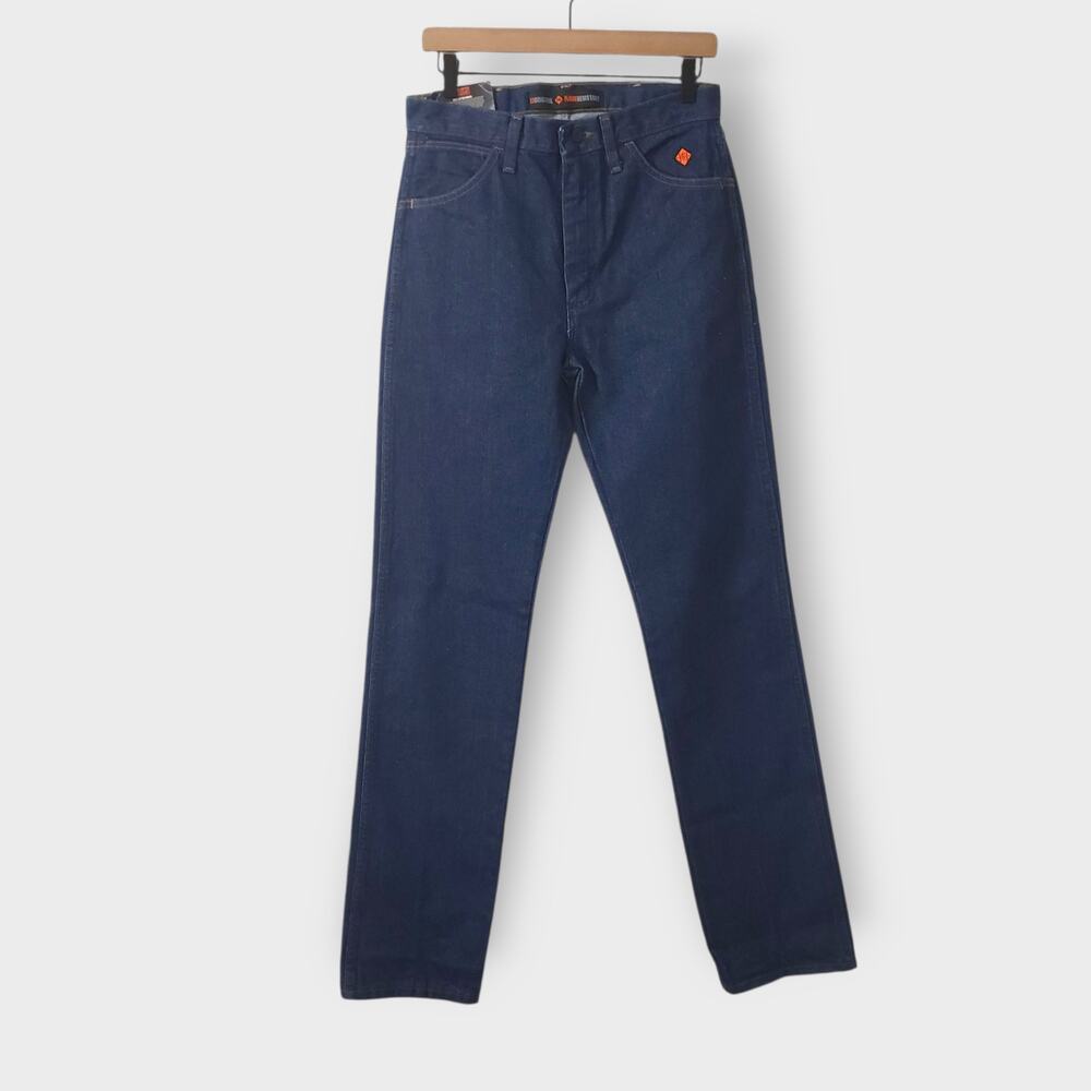 Wrangler 13 Original Flame Resistant Jeans Dark Wash Workwear Mens Sz 30x36 NWT